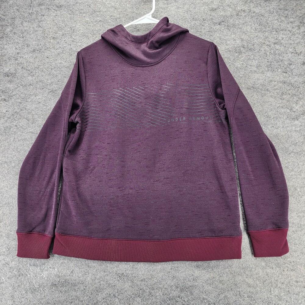 Under Armour Hoodie Womens Medium Loose Fit Coldgear Purple